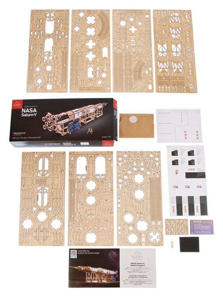 Holzpuzzle Saturn V