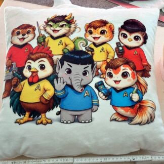 Tierisch galaktisches Kuschelkissen - TOS-Crew
